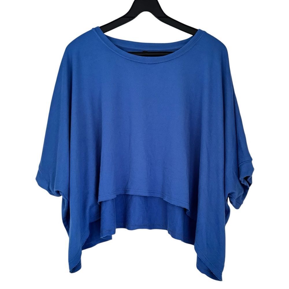 Savvi Blue Oversized Dolman Sleeve Blouse Size XS/SM